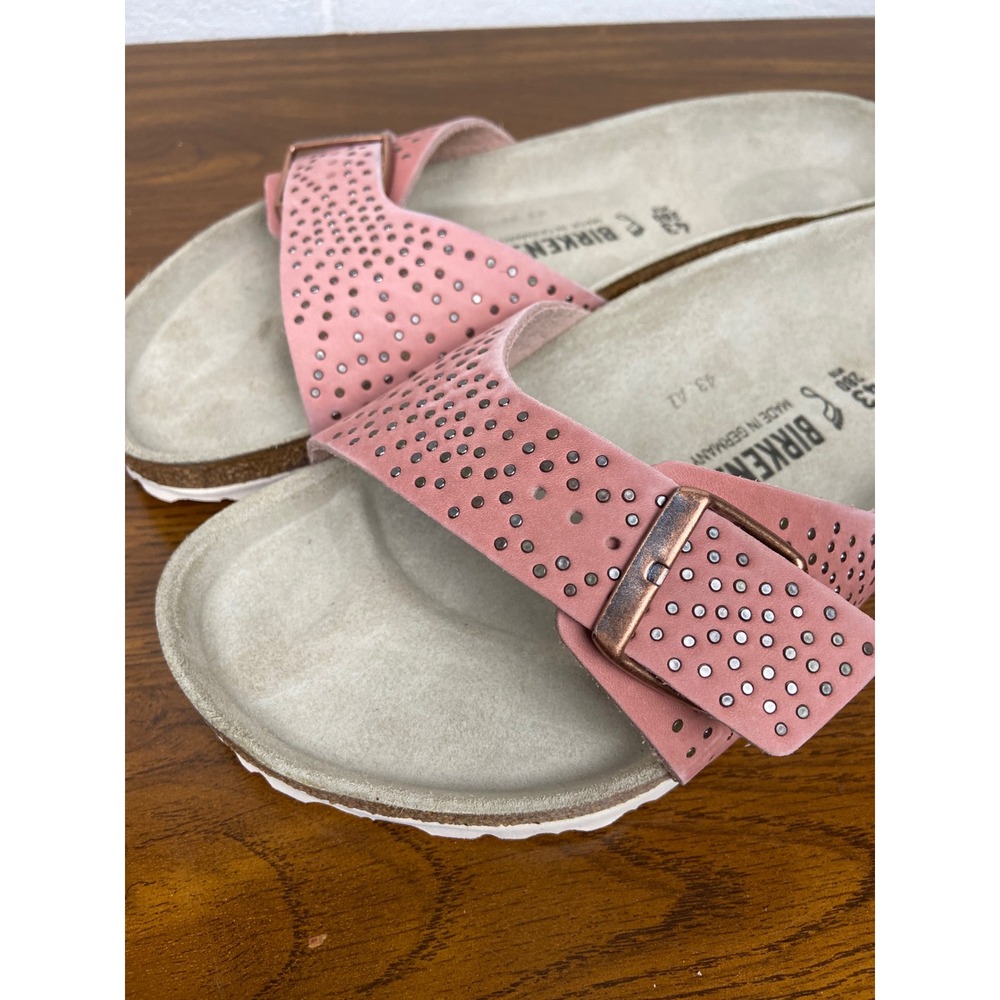 *RARE* NIB Birkenstock Madrid BS Rose Slide Sandals Rivets US10 EU43 Regular Fit